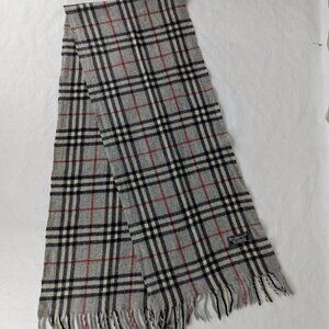 Burberry Lambswool Scarf Gray Unisex | Iconic Check Design | Ready to Ship